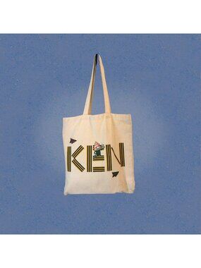 Kenzo Kids Canvas Tote Bag Double-Sided Cartoon Print
